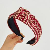 PROLY New Fashion Women Headband Center Knot Vintage Folk-custom Hairband Bohemia Turban Wide Side Hair Accessories