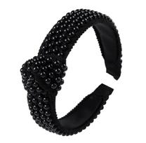 PROLY New Fashion Women Hair Accessories Pearls Headband For Adult Center Knot Casual Turban Autumn Hairband