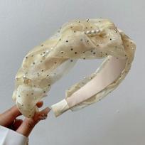 PROLY New Fashion Women's Headband Fresh Light Color Hairband Mesh Cloth Braided Turban Spring Headwear