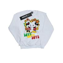 Disney Womens/Ladies Mickey And Minnie Mouse Hippie Love Sweatshirt L balta