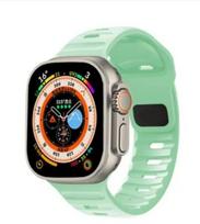 Sportinis dirželis Apple Watch Ultra apyrankei 49mm 45mm 40mm 44mm 42mm 41mm 38mm Silikoninė oro anga apyrankė iWatch Serie 8 7 6 SE 5 4 3 38mm 40mm 41mm pistacijų spalva