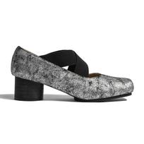 Single shoes women's leather ballet shoes women's Mary Jane shoes mid-heel cross with square head retro light mouth thick heel soft sole dance 35