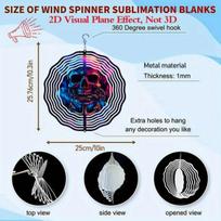 Passionate Pirate Skull Wind Spinner Metal Art for Garden Patio Decor Rotating Hook Nautical Theme Outdoor Indoor Decorations 01A