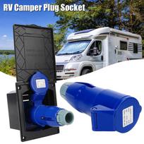 For RV Camper Marine External Hook Up 220V-240V 16A Plug Socket Main Inlet Socket Motorhome Accessories