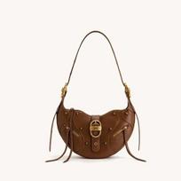 Ladies Elegant Large Capacity Oil Wax Leather Crossbody Bag Brand Design Rivet Motorcycle Trend Punk Style Fashion Shoulder Bag