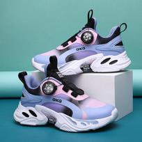 Girls sports shoes autumn breathable net tide shoes camouflage personality BKG classmate shoes 28 violetinė
