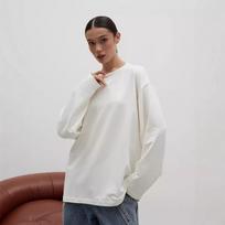 New Women's Autumn/Winter Solid Color Long Sleeve Pullover Top – European & American Style M balta