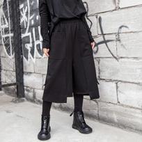 Wide-Leg Irregular Pocket Pants: Casual Spring/Autumn Street Style for Women 2XL (145-160 lbs) juoda