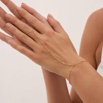 Aksesuarai Universalus Paprastas Plona Grandinėlė Imituotas Perlas Papuošalai ins Imituotas Krištolas Kutas Piršto Apyrankė Moterims beige