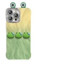 The Gradient Frog Stand Is Suitable for The IPhone 15, The Feathered Borderless Phone Case 16promax, and The 3D Figurine 13, Which Is Cute iPhone 16