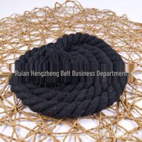 5mm-20mm White & Black Three-Strand Twisted Cotton Rope for Luggage & Curtain Tiebacks