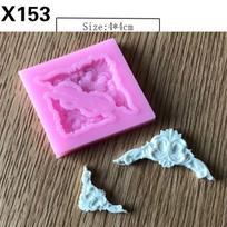 1 vnt. Gėlių rašto silikoninis formos kilimėlis 3D nėrinių forma Fondanto torto dekoravimas Cukraus meno įrankis Kepimo įrankiai Tortų įrankiai X153 pink