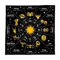 Taro Kortų Staltiesė Altoriaus Audinys Gobelenas Astrologija Būrimai Neslystanti Kilimėlis B 60x60cm yellow