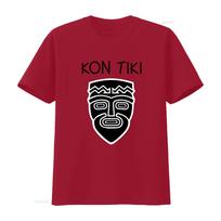 Kon Tiki Tribal Mask Design T Shirt Unique Art Print for Trendy Fashion vintage Washed Comfortable Slightly Unisex Stretched S