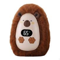 Adjustable Temperature Pocket Hand Warmer, USB Powered, Ideal for Bedroom, Camping, Home And More. tamsiai ruda spalva