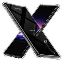 Gradient Silicone TPU Case for Sony Xperia 1 VI 10 V 5 IV III Protective Cover Shockproof Transparent Fundas Coque Capa For Xperia 10 IV black