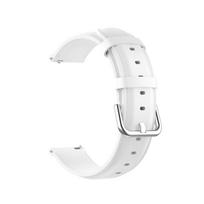 For Huawei Watch GT 3 42mm 20mm Round Tail Leather Watch Band(White) For Huawei Watch GT 3 42mm balta