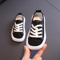 Kids Non-slip Comfort Sneakers Shoe Toddlers Tennis shoesChildren Sport Canvas Shoes Lace-up Girls Flat Boys Casual Shoes CN21(Insole13.5cm)