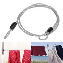 Stainless Steel Portable Bicycle Cable Loop Double Security End Lock Clothesline