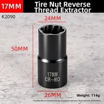 High-Hardness Lug Nut Remover High-Torque Bolt Extractor Tool Broken Nut Extractor Nonslip Texture 1/2 17-24mm