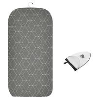 Hanging Ironing Board for Clothes Standing with Ironing Glove Foldable Portable Hanging Steamer Pad for Travel Home Apartment pilka
