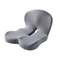 Memory Foam Seat Cushion Ergonomic Driver Cushion with Center Hole Back Support Car Seat Cushion for Buttocks Lumbar Support Office Chair Wheelchair gray
