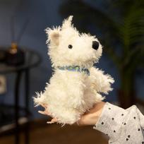 20/24cm Pūkuotas Vakarų Škotijos Baltasis Terjeras Pliušinis Žaislas Kawaii Šalikas Šuo Mielas Huggable Pliušinis Žaislas Graži Dovana 20cm