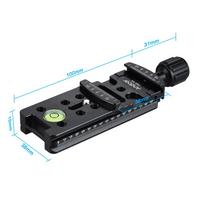 140 mm greito atjungimo plokštės laikiklis, skirtas trikojo vienakojai rutulinei kamerai 140mm black