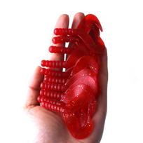 HENGJIA 10vnt Mini Tails Grubs Bait Minkšti sliekų masalai lydekų upėtakių ešerių voblerio reikmenims 10pcs raudona