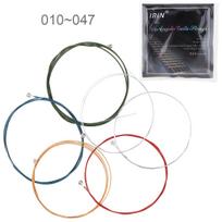 IRIN 6 vnt./rinkinys Akustinės folko gitaros stygos 010-047 colio Plieninė šerdis Spalvotas padengtas vario lydinys