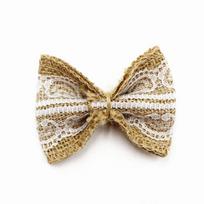 10pcs Vintage Natural Jute Burlap Hessian DIY Ribbon Bowknot Wedding Burlap Scrapbooking Lace Craft 10pcs beige