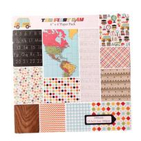24 Sheets Map Craft Paper Pads Cutting Dies Art Background Origami Scrapbooking Card Making