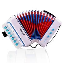 Mini 10 Keys Accordion Toy ABS for Children Kids Toddlers Christmas Gift įvairiaspalvis