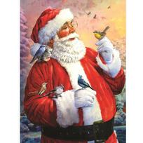 5D Diamond Painting Kits Diy Full Drill Santa Claus and birds Diamond Embroidery 20X30CM beige