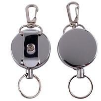 Retractable Anti Lost Theft Keychain Keyring Key Holder Camping Tool Sports Outdoor Hiking one size gray