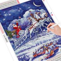 Diamond Painting Santa Claus Full Drill Handicraft New Arrival Diamond Embroidery Cartoon Rhinestone Kit Christmas Gift Full Round 20X30CM gray
