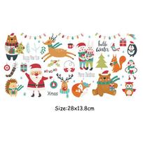 Didelis Lapas Kalėdiniai Elementai Šiluminiai Lipdukai Šilumos Perdavimas Pasidaryk Pats Plaunamas T-shirt Džinsų Dekoracija Nauja Mada Gėlių Aplikacija 28x13.8 cm beige