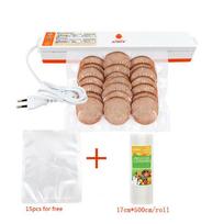 Automatic Vacuum Packing Vacuum Packer Food Sealer Saver Sealing Packaging Machine Bags for Food beige