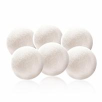 6vnt 7cm vilnos rutuliukai skalbinių džiovintuvas skalbiniai ekologiškas minkštiklis, sausinimas sumažina džiovinimą 6pcs balta