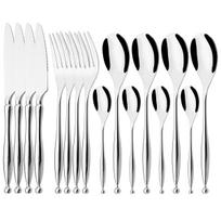 16Pcs Knife Fork Coffee Spoon Cutlery Set 18/10 Stainless Steel Tableware High Quality Dinnerware Set Kitchen Silverware Flatware