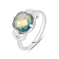 Silver ring with mystic topaz 3ct (2121954) 17.5 įvairiaspalvė spalva