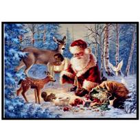 5D Diamond Painting Full Diamond Santa Claus Round Diamond Mosaic Pattern Home Decoration Diy Handmade 40X30cm gray