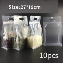 Naujas 10 vnt./pakuotėje PE maišelio pakavimas užtrauktuku Ziplock maišelis skaidrūs užspaudžiami maišeliai dydis:27*16cm