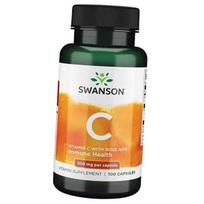 Vitaminas C su erškėtuogėmis, Vitamin C 500 with Rose Hips, Swanson 250 kapsulių (36280042) 100caps