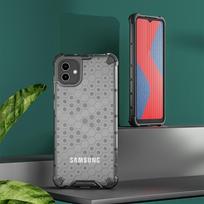 KEYSION smūgiams atsparus šarvų dėklas, skirtas Samsung A04 A04S A03 minkštas silikonas + kompiuteris skaidrus korinis telefono galinis dangtelis, skirtas Galaxy M13 5G for Samsung A04 tamsiai pilka spalva