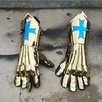 Medieval Hand Gloves Knight Gauntlet Gloves Golden Finish Gauge Fully Wearable auksas