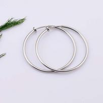 Dangle Hoop Loop Earrings Minimalist Gift Big Large Round Jewelry Thin Huggie Metal Accessories 40mm