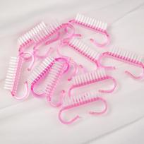 10 vnt. nagų šepetėlių rinkinys Art Manikiūras Pedikiūras Minkštas dulkes nuvalantis plastiko valymo dildės įrankiai 10Pcs pink