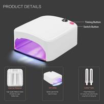 VANREESA LED 36W UV nagų gelis kietinamasis nagų dailės mašina lempa Light Nail Gel EU kištukas JAV kištukas US plug balta