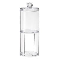 Kūrybiška vonios kambario makiažo dėžutė, skaidri apvali akrilo laikymo dėžutė, dviguba sluoksniu One size